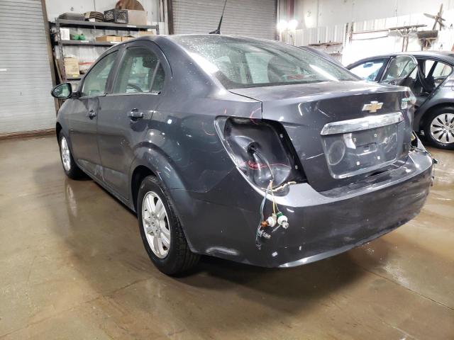 1G1JC5SH9D4197320 - 2013 CHEVROLET SONIC LT GRAY photo 2