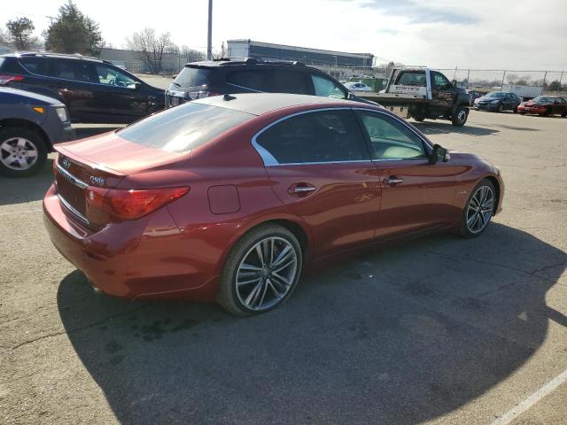 JN1AV7AR2EM702478 - 2014 INFINITI Q50 HYBRID PREMIUM RED photo 3