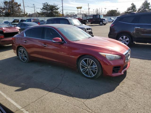 JN1AV7AR2EM702478 - 2014 INFINITI Q50 HYBRID PREMIUM RED photo 4