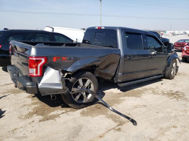 1FTFW1EF5HFC66120 - 2017 FORD F150 SUPERCREW GRAY photo 3