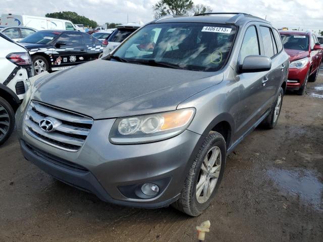 5XYZK4AG6CG142937 - 2012 HYUNDAI SANTA FE LIMITED GRAY photo 1