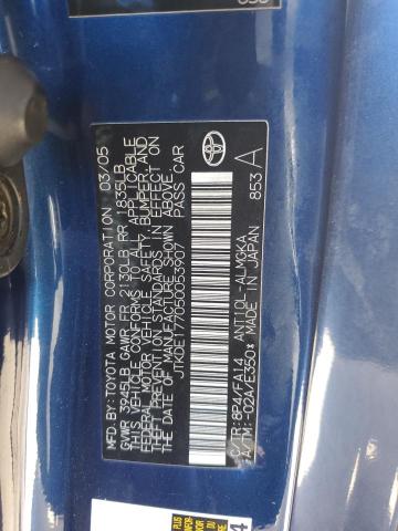 JTKDE177050053907 - 2005 TOYOTA SCION TC 黑色 照片 12