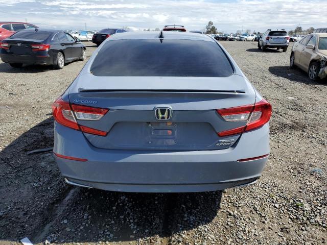 1HGCV3F21NA032743 - 2022 HONDA ACCORD HYBRID SPORT GRAY photo 6