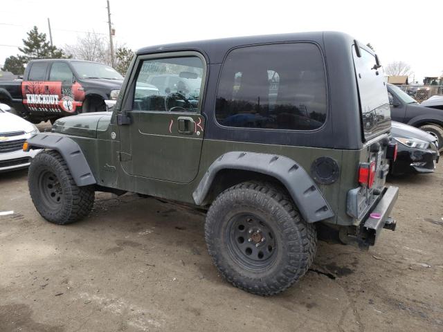 1J4FA39S16P734878 - 2006 JEEP WRANGLER X GREEN photo 2