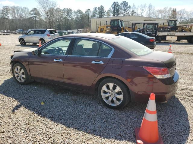 5KBCP3F82AB004210 - 2010 HONDA ACCORD EXL BURGUNDY photo 2