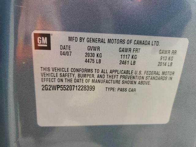 2G2WP552071228399 - 2007 PONTIAC GRAND PRIX 灰色 照片 12