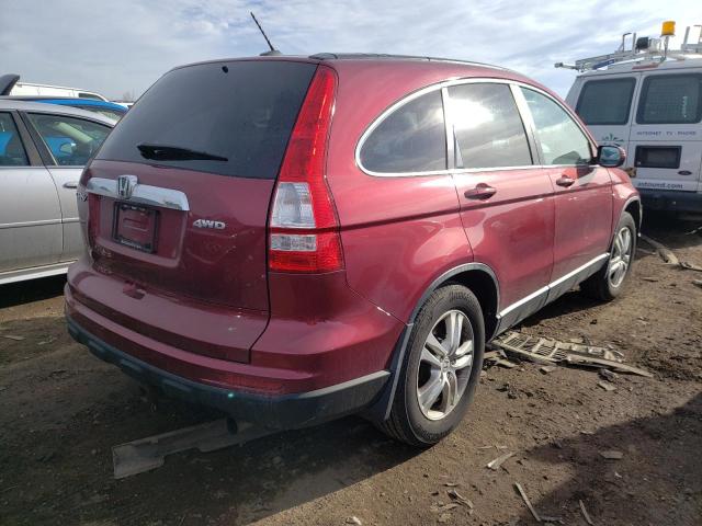 5J6RE4H74AL053828 - 2010 HONDA CR-V EXL MAROON photo 3