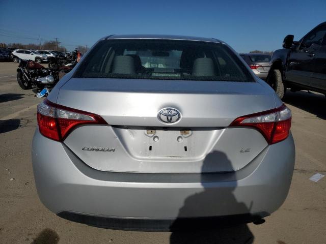 5YFBURHEXGP487287 - 2016 TOYOTA COROLLA L SILVER photo 6