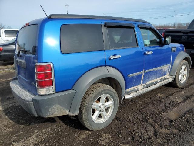 1D8GU28K27W590666 - 2007 DODGE NITRO SXT BLUE photo 3