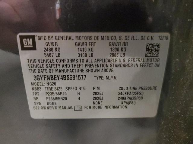 3GYFNBEY4BS581577 - 2011 CADILLAC SRX PERFORMANCE COLLECTION Графитовый фото 13