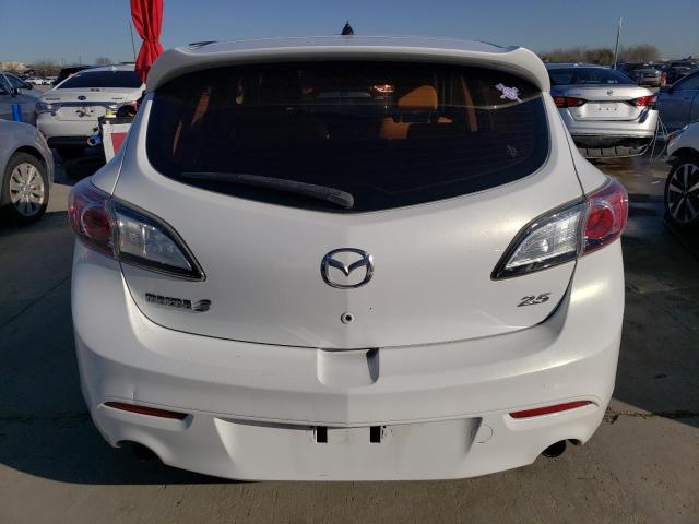 JM1BL1H54A1152607 - 2010 MAZDA 3 S WHITE photo 6