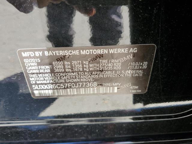 5UXKR6C57F0J77368 - 2015 BMW X5 XDRIVE50I BLACK photo 13