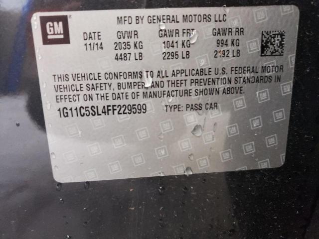 1G11C5SL4FF229599 - 2015 CHEVROLET MALIBU 1LT GRAY photo 12