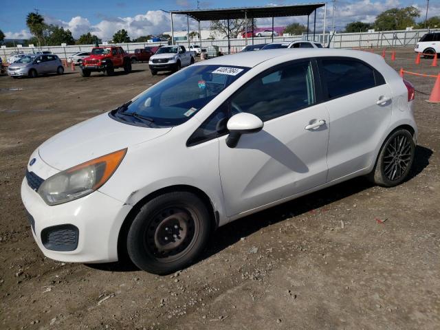 KNADM5A34D6180563 - 2013 KIA RIO LX WHITE photo 1