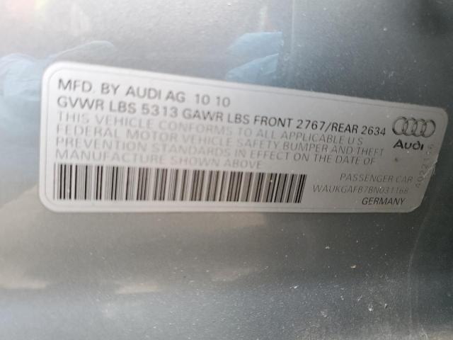 WAUKGAFB7BN031168 - 2011 AUDI A6 PRESTIGE SILVER photo 12