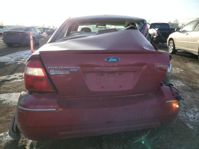 1FAHP28107G127555 - 2007 FORD FIVE HUNDR LIMITED RED photo 6