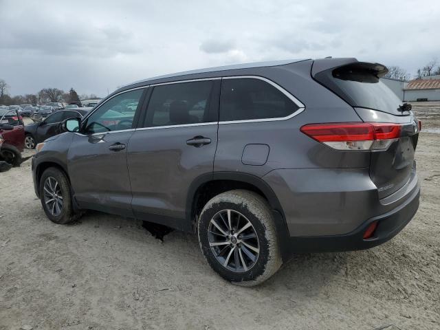 5TDJZRFH9KS620891 - 2019 TOYOTA HIGHLANDER SE GRAY photo 2