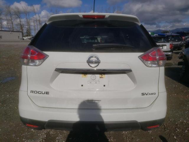 KNMAT2MV5GP710204 - 2016 NISSAN ROGUE S WHITE photo 6