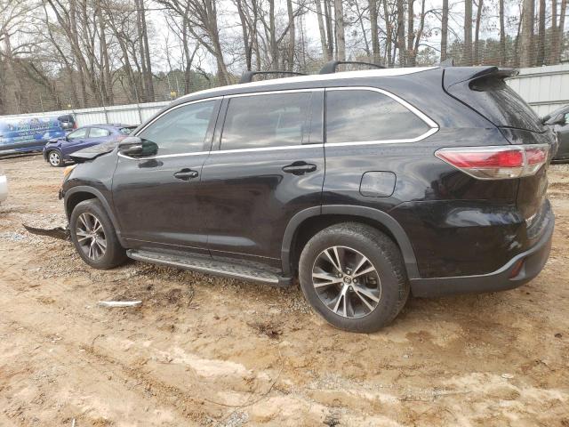 5TDKKRFH0GS502874 - 2016 TOYOTA HIGHLANDER XLE BLACK photo 2