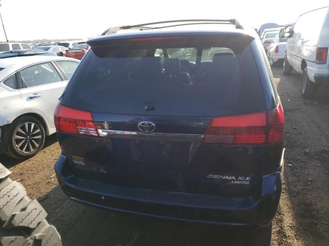 5TDZA22C34S167818 - 2004 TOYOTA SIENNA XLE BLUE photo 6