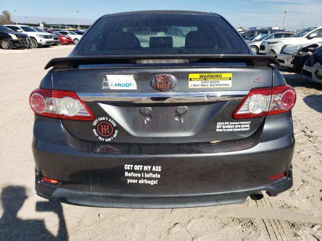 2T1BU4EE3DC060682 - 2013 TOYOTA COROLLA BASE GRAY photo 6