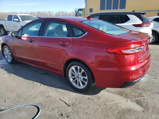 3FA6P0LU8KR221603 - 2019 FORD FUSION SE RED photo 2