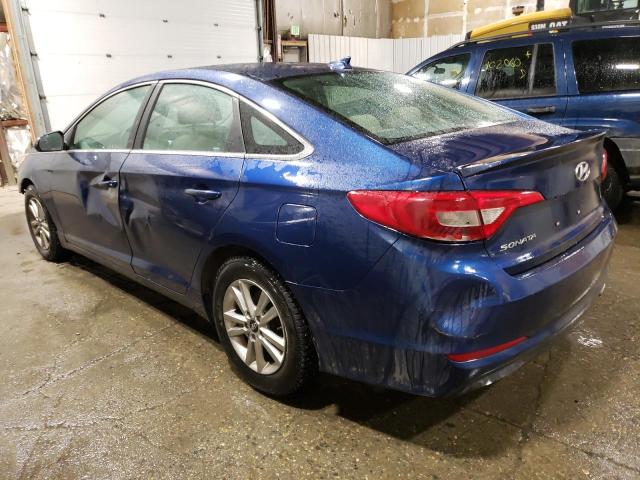 5NPE24AFXHH542263 - 2017 HYUNDAI SONATA SE BLUE photo 2