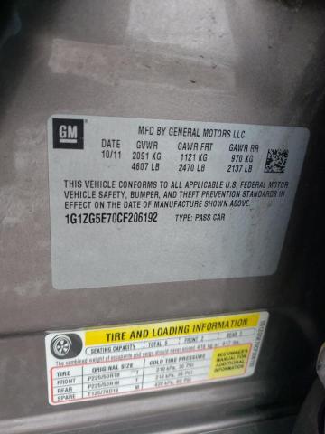 1G1ZG5E70CF206192 - 2012 CHEVROLET MALIBU LTZ Bej foto 12