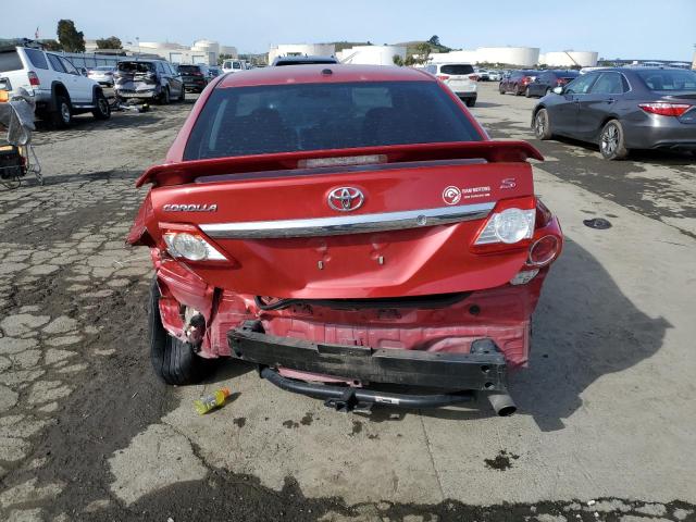 2T1BU4EE8BC728716 - 2011 TOYOTA COROLLA BASE RED photo 6