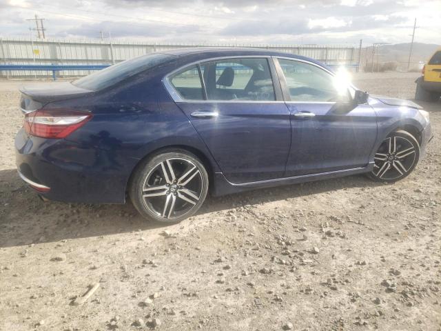 1HGCR2F58HA137356 - 2017 HONDA ACCORD SPORT BLUE photo 3