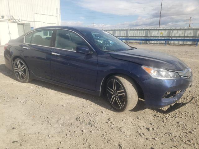 1HGCR2F58HA137356 - 2017 HONDA ACCORD SPORT BLUE photo 4