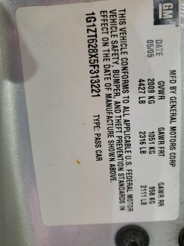 1G1ZT628X5F313221 - 2005 CHEVROLET MALIBU MAXX LS SILVER photo 12