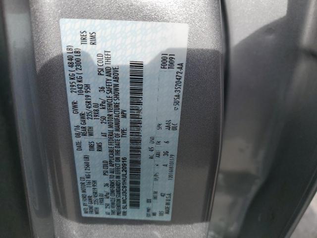 5LMCJ3C91HUL20916 - 2017 LINCOLN MKC RESERVE ვერცხლისფერი ფოტო 13