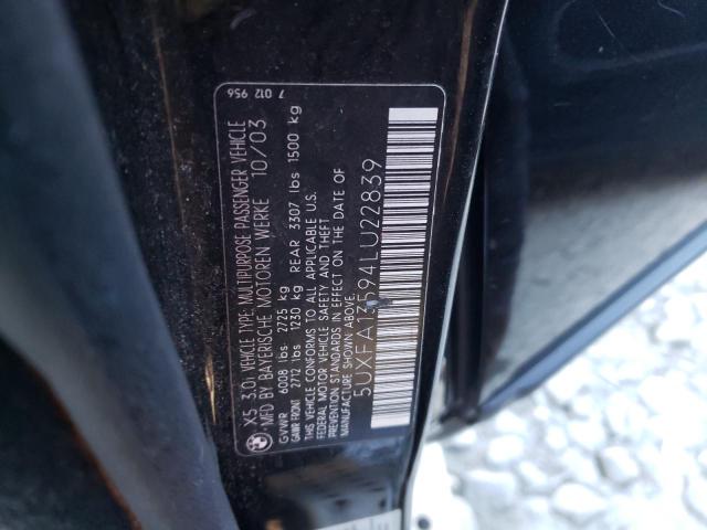 5UXFA13594LU22839 - 2004 BMW X5 3.0I BLACK photo 12