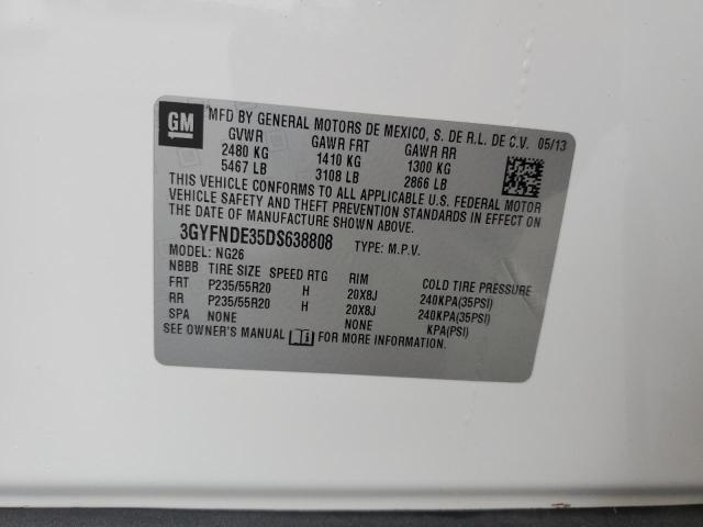 3GYFNDE35DS638808 - 2013 CADILLAC SRX PERFORMANCE COLLECTION Blanc photo 14