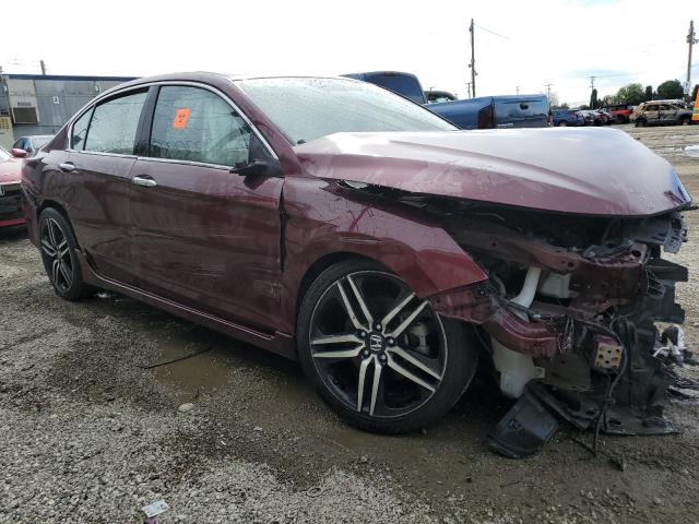 1HGCR2F53GA101752 - 2016 HONDA ACCORD SPORT RED photo 4