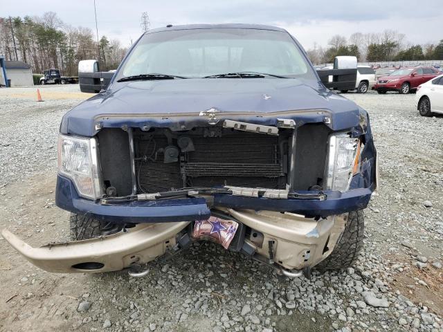 1FTPW14V49KB51952 - 2009 FORD F150 SUPERCREW BLUE photo 5