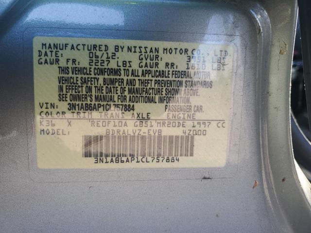 3N1AB6AP1CL757884 - 2012 NISSAN SENTRA 2.0 GRAY photo 12