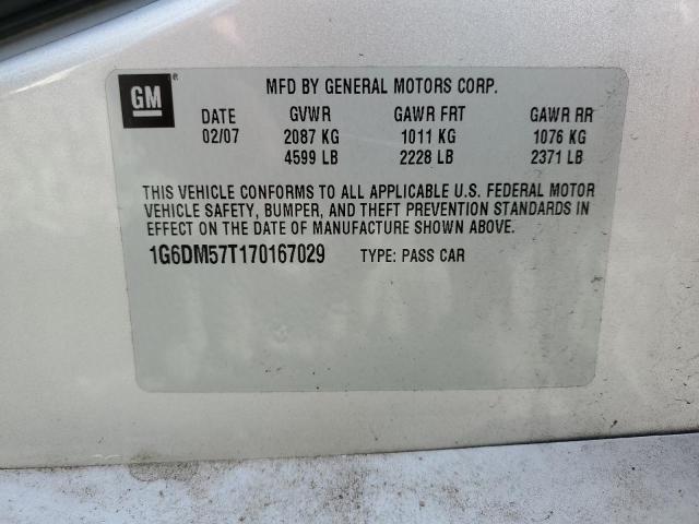 1G6DM57T170167029 - 2007 CADILLAC CTS SILVER photo 12