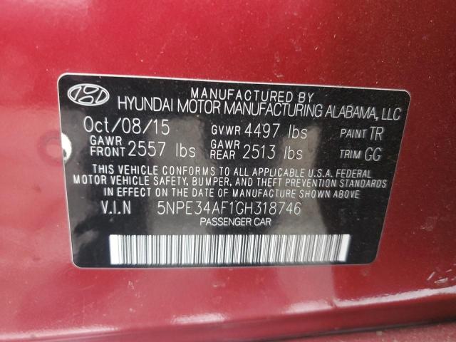 5NPE34AF1GH318746 - 2016 HYUNDAI SONATA SPORT Kastanienbraun Foto 13