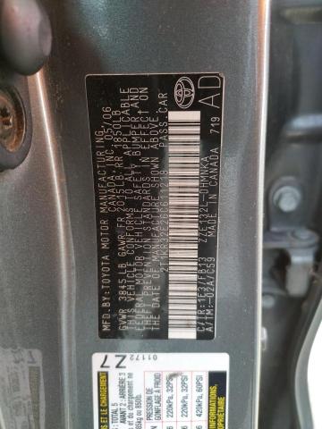 2T1KR32E26C611218 - 2006 TOYOTA COROLLA MA XR GRAY photo 12