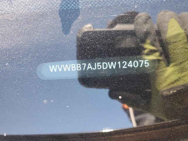 WVWBB7AJ5DW124075 - 2013 VOLKSWAGEN GOLF BLACK photo 12