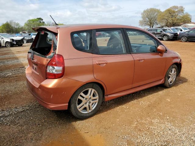 JHMGD38657S012106 - 2007 HONDA FIT S ORANGE photo 3