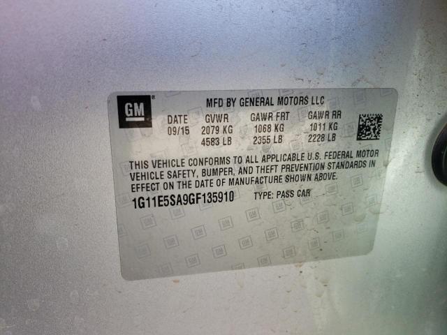 1G11E5SA9GF135910 - 2016 CHEVROLET MALIBU LIM LTZ SILVER photo 12