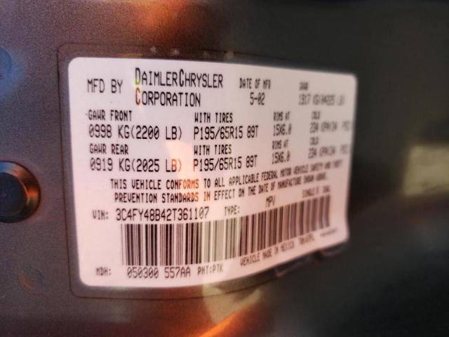 3C4FY48B42T361107 - 2002 CHRYSLER PT CRUISER CLASSIC 灰色 照片 12