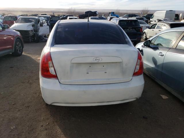 KMHCN46C29U366616 - 2009 HYUNDAI ACCENT GLS WHITE photo 6