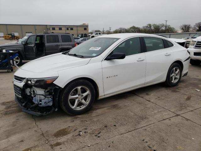 1G1ZB5ST1JF288382 - 2018 CHEVROLET MALIBU LS WHITE photo 1