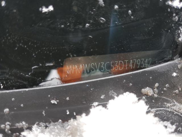 WMWSV3C53DT479342 - 2013 MINI COOPER S BLUE photo 12