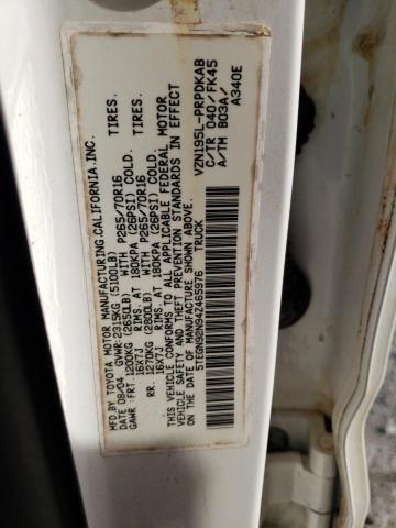 5TEGN92N94Z465976 - 2004 TOYOTA TACOMA DOUBLE CAB PRERUNNER WHITE photo 12