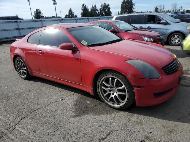 JNKCV54E37M903777 - 2007 INFINITI G35 RED photo 4